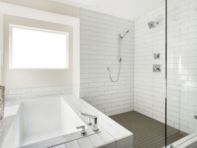 Minimalist Shower with Bench